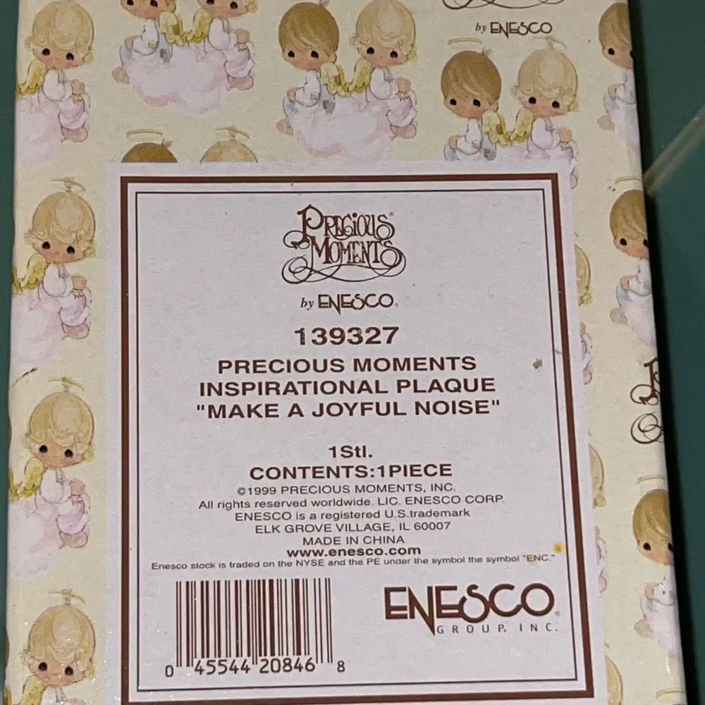 NIB Precious Moments make a joyful noise Standing Plaque 139327